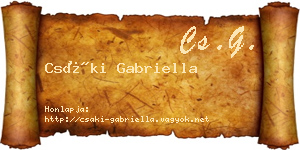 Csáki Gabriella névjegykártya