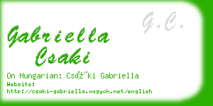 gabriella csaki business card